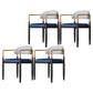 Contemporary Style Kitchen Metal Dining Chairs Open Back Dining Arm Side Chairs Gray-Blue 4 Piece Set Clearhalo ' kitchen&dining_furn' 'Dining Chairs' 'Dining Tables & Seating' 'dining_chair' 'furn' 'furn_dining_chair' 'Furniture' 'furniture_dining_chair' 'Kitchen & Dining Furniture' 'kitchen' 4480895