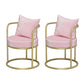 Scandinavian Design Open Back Dining Side Chairs Linen Fabric Dining Chair Pink 2 Piece Set Clearhalo ' kitchen&dining_furn' 'Dining Chairs' 'Dining Tables & Seating' 'dining_chair' 'furn' 'furn_dining_chair' 'Furniture' 'furniture_dining_chair' 'Kitchen & Dining Furniture' 'kitchen' 4480902