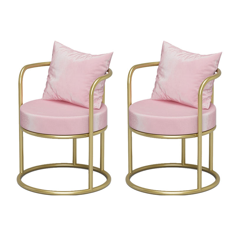Scandinavian Design Open Back Dining Side Chairs Linen Fabric Dining Chair Pink 2 Piece Set Clearhalo ' kitchen&dining_furn' 'Dining Chairs' 'Dining Tables & Seating' 'dining_chair' 'furn' 'furn_dining_chair' 'Furniture' 'furniture_dining_chair' 'Kitchen & Dining Furniture' 'kitchen' 4480902