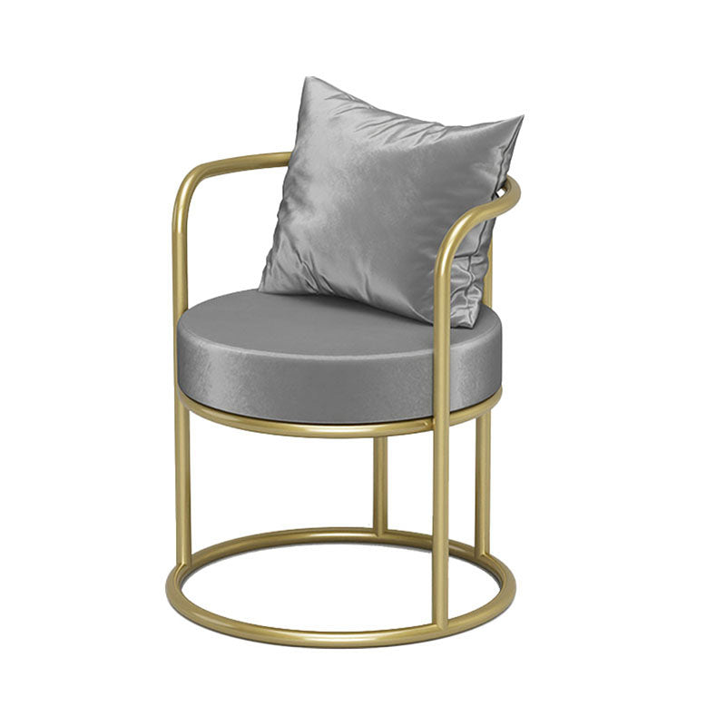 Scandinavian Design Open Back Dining Side Chairs Linen Fabric Dining Chair Grey 1 Piece Clearhalo ' kitchen&dining_furn' 'Dining Chairs' 'Dining Tables & Seating' 'dining_chair' 'furn' 'furn_dining_chair' 'Furniture' 'furniture_dining_chair' 'Kitchen & Dining Furniture' 'kitchen' 4480907