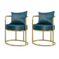 Scandinavian Design Open Back Dining Side Chairs Linen Fabric Dining Chair Peacock Blue 2 Piece Set Clearhalo ' kitchen&dining_furn' 'Dining Chairs' 'Dining Tables & Seating' 'dining_chair' 'furn' 'furn_dining_chair' 'Furniture' 'furniture_dining_chair' 'Kitchen & Dining Furniture' 'kitchen' 4480920