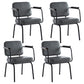Industrial Metal Kitchen Dining Room Armchair Solid Back Chair Grey Set of 4 Clearhalo ' kitchen&dining_furn' 'Dining Chairs' 'Dining Tables & Seating' 'dining_chair' 'Furniture' 'furniture_dining_chair' 'Kitchen & Dining Furniture' 'kitchen' 4480930