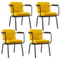 Industrial Metal Kitchen Dining Room Armchair Solid Back Chair Yellow Set of 4 Clearhalo ' kitchen&dining_furn' 'Dining Chairs' 'Dining Tables & Seating' 'dining_chair' 'Furniture' 'furniture_dining_chair' 'Kitchen & Dining Furniture' 'kitchen' 4480938