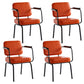 Industrial Metal Kitchen Dining Room Armchair Solid Back Chair Orange Red Set of 4 Clearhalo ' kitchen&dining_furn' 'Dining Chairs' 'Dining Tables & Seating' 'dining_chair' 'Furniture' 'furniture_dining_chair' 'Kitchen & Dining Furniture' 'kitchen' 4480947