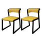 Contemporary Style Kitchen Wooden Dining Chair Open Back Dining Armless Side Chairs Yellow 2 Piece Set Clearhalo ' kitchen&dining_furn' 'Dining Chairs' 'Dining Tables & Seating' 'dining_chair' 'furn' 'furn_dining_chair' 'Furniture' 'furniture_dining_chair' 'Kitchen & Dining Furniture' 'kitchen' 4480955