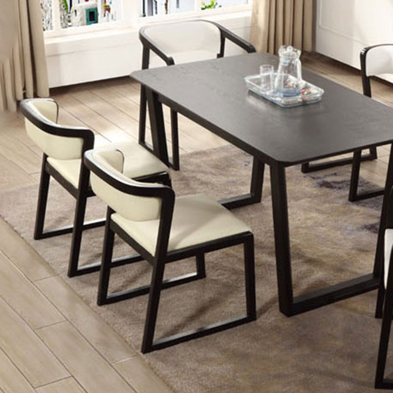 Contemporary Style Kitchen Wooden Dining Chair Open Back Dining Armless Side Chairs Clearhalo ' kitchen&dining_furn' 'Dining Chairs' 'Dining Tables & Seating' 'dining_chair' 'furn' 'furn_dining_chair' 'Furniture' 'furniture_dining_chair' 'Kitchen & Dining Furniture' 'kitchen' 4480956