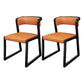 Contemporary Style Kitchen Wooden Dining Chair Open Back Dining Armless Side Chairs Orange 2 Piece Set Clearhalo ' kitchen&dining_furn' 'Dining Chairs' 'Dining Tables & Seating' 'dining_chair' 'furn' 'furn_dining_chair' 'Furniture' 'furniture_dining_chair' 'Kitchen & Dining Furniture' 'kitchen' 4480959