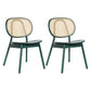 Contemporary Dining and Accent Chairs Solid Wood Open Back Armless Chair Green 2 Piece Set Clearhalo ' kitchen&dining_furn' 'Dining Chairs' 'Dining Tables & Seating' 'dining_chair' 'furn' 'furn_dining_chair' 'Furniture' 'furniture_dining_chair' 'Kitchen & Dining Furniture' 'kitchen' 4480971