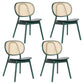 Contemporary Dining and Accent Chairs Solid Wood Open Back Armless Chair Green 4 Piece Set Clearhalo ' kitchen&dining_furn' 'Dining Chairs' 'Dining Tables & Seating' 'dining_chair' 'furn' 'furn_dining_chair' 'Furniture' 'furniture_dining_chair' 'Kitchen & Dining Furniture' 'kitchen' 4480973