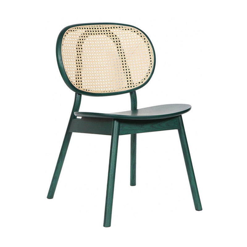Contemporary Dining and Accent Chairs Solid Wood Open Back Armless Chair Green 1 Piece Clearhalo ' kitchen&dining_furn' 'Dining Chairs' 'Dining Tables & Seating' 'dining_chair' 'furn' 'furn_dining_chair' 'Furniture' 'furniture_dining_chair' 'Kitchen & Dining Furniture' 'kitchen' 4480974