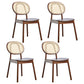 Contemporary Dining and Accent Chairs Solid Wood Open Back Armless Chair Walnut 4 Piece Set Clearhalo ' kitchen&dining_furn' 'Dining Chairs' 'Dining Tables & Seating' 'dining_chair' 'furn' 'furn_dining_chair' 'Furniture' 'furniture_dining_chair' 'Kitchen & Dining Furniture' 'kitchen' 4480984