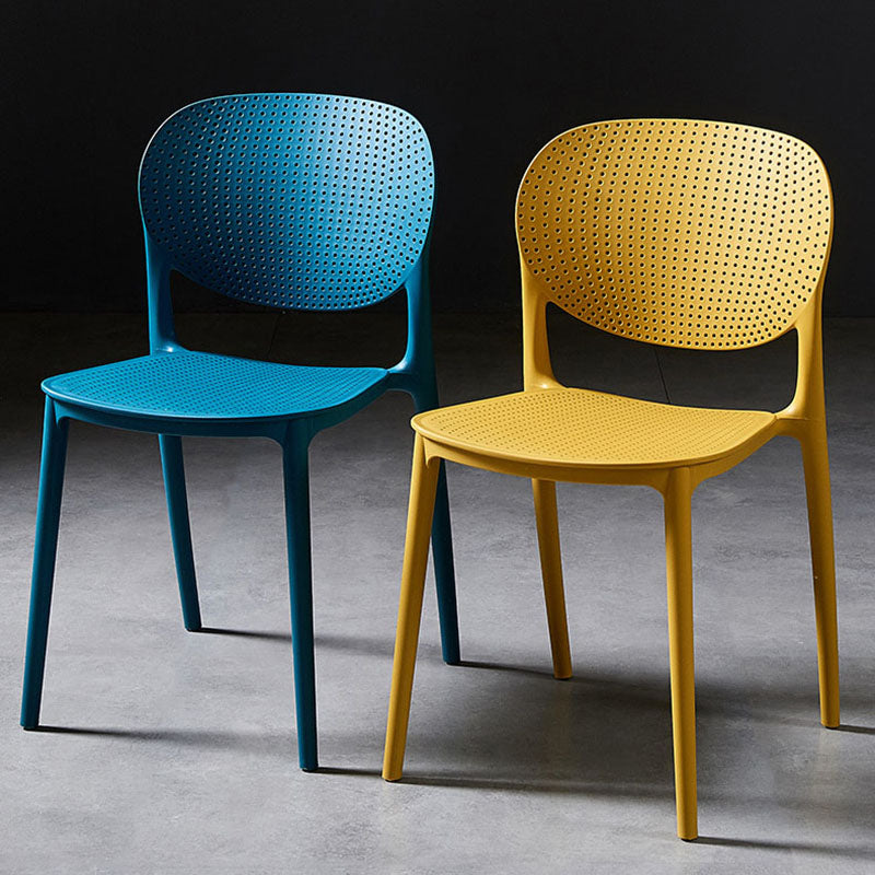 Plastic Scandinavian Kitchen Dining Room Side Chair Open Back Chair Clearhalo ' kitchen&dining_furn' 'Dining Chairs' 'Dining Tables & Seating' 'dining_chair' 'furn' 'furn_dining_chair' 'Furniture' 'furniture_dining_chair' 'Kitchen & Dining Furniture' 'kitchen' 4480990