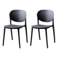 Plastic Scandinavian Kitchen Dining Room Side Chair Open Back Chair Dark Gray 2 Piece Set Clearhalo ' kitchen&dining_furn' 'Dining Chairs' 'Dining Tables & Seating' 'dining_chair' 'furn' 'furn_dining_chair' 'Furniture' 'furniture_dining_chair' 'Kitchen & Dining Furniture' 'kitchen' 4481000