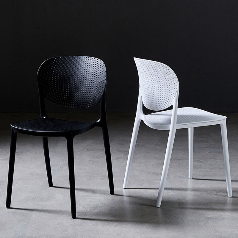 Plastic Scandinavian Kitchen Dining Room Side Chair Open Back Chair Clearhalo ' kitchen&dining_furn' 'Dining Chairs' 'Dining Tables & Seating' 'dining_chair' 'furn' 'furn_dining_chair' 'Furniture' 'furniture_dining_chair' 'Kitchen & Dining Furniture' 'kitchen' 4481009