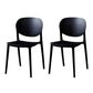 Plastic Scandinavian Kitchen Dining Room Side Chair Open Back Chair Black 2 Piece Set Clearhalo ' kitchen&dining_furn' 'Dining Chairs' 'Dining Tables & Seating' 'dining_chair' 'furn' 'furn_dining_chair' 'Furniture' 'furniture_dining_chair' 'Kitchen & Dining Furniture' 'kitchen' 4481022