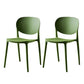 Plastic Scandinavian Kitchen Dining Room Side Chair Open Back Chair Green 2 Piece Set Clearhalo ' kitchen&dining_furn' 'Dining Chairs' 'Dining Tables & Seating' 'dining_chair' 'furn' 'furn_dining_chair' 'Furniture' 'furniture_dining_chair' 'Kitchen & Dining Furniture' 'kitchen' 4481025