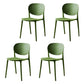 Plastic Scandinavian Kitchen Dining Room Side Chair Open Back Chair Green 4 Piece Set Clearhalo ' kitchen&dining_furn' 'Dining Chairs' 'Dining Tables & Seating' 'dining_chair' 'furn' 'furn_dining_chair' 'Furniture' 'furniture_dining_chair' 'Kitchen & Dining Furniture' 'kitchen' 4481026