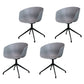 Swivel Plastic Dining Room Arm Chair Modern Solid Back Dining Chair Grey 4 Piece Set Clearhalo ' kitchen&dining_furn' 'Dining Chairs' 'Dining Tables & Seating' 'dining_chair' 'furn' 'furn_dining_chair' 'Furniture' 'furniture_dining_chair' 'Kitchen & Dining Furniture' 'kitchen' 4481030