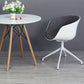 Swivel Plastic Dining Room Arm Chair Modern Solid Back Dining Chair Clearhalo ' kitchen&dining_furn' 'Dining Chairs' 'Dining Tables & Seating' 'dining_chair' 'furn' 'furn_dining_chair' 'Furniture' 'furniture_dining_chair' 'Kitchen & Dining Furniture' 'kitchen' 4481033