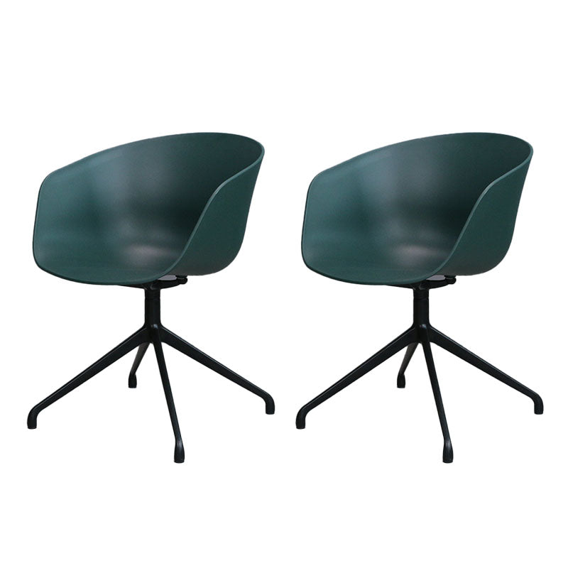 Swivel Plastic Dining Room Arm Chair Modern Solid Back Dining Chair Blackish Green 2 Piece Set Clearhalo ' kitchen&dining_furn' 'Dining Chairs' 'Dining Tables & Seating' 'dining_chair' 'furn' 'furn_dining_chair' 'Furniture' 'furniture_dining_chair' 'Kitchen & Dining Furniture' 'kitchen' 4481036