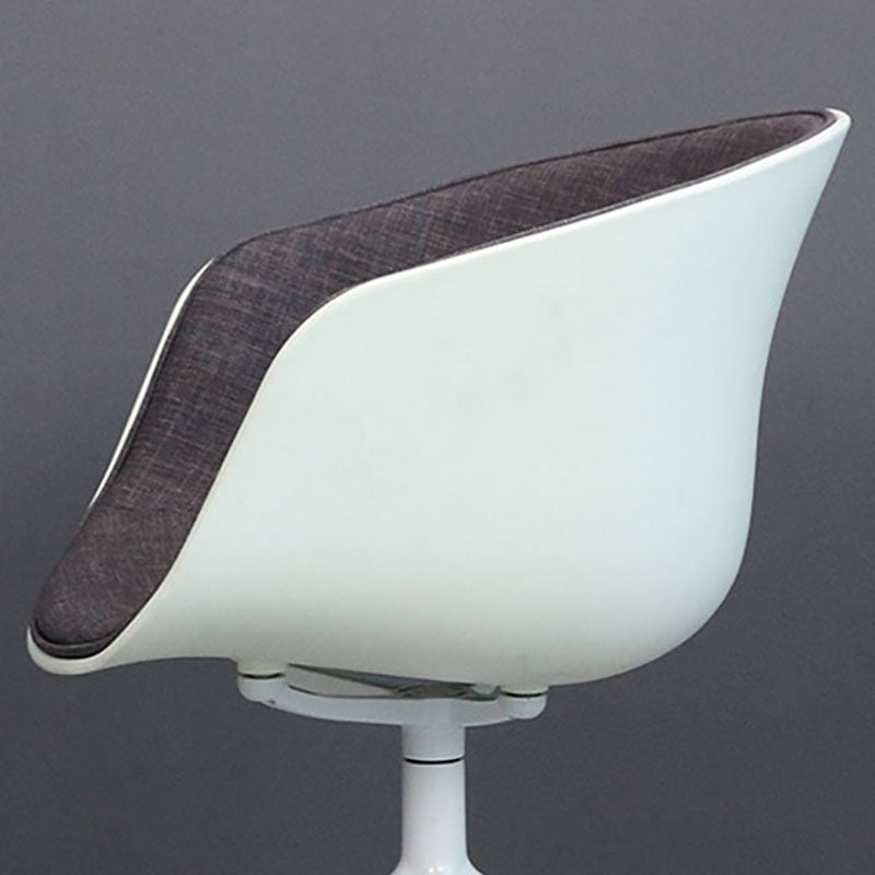 Swivel Plastic Dining Room Arm Chair Modern Solid Back Dining Chair Clearhalo ' kitchen&dining_furn' 'Dining Chairs' 'Dining Tables & Seating' 'dining_chair' 'furn' 'furn_dining_chair' 'Furniture' 'furniture_dining_chair' 'Kitchen & Dining Furniture' 'kitchen' 4481037