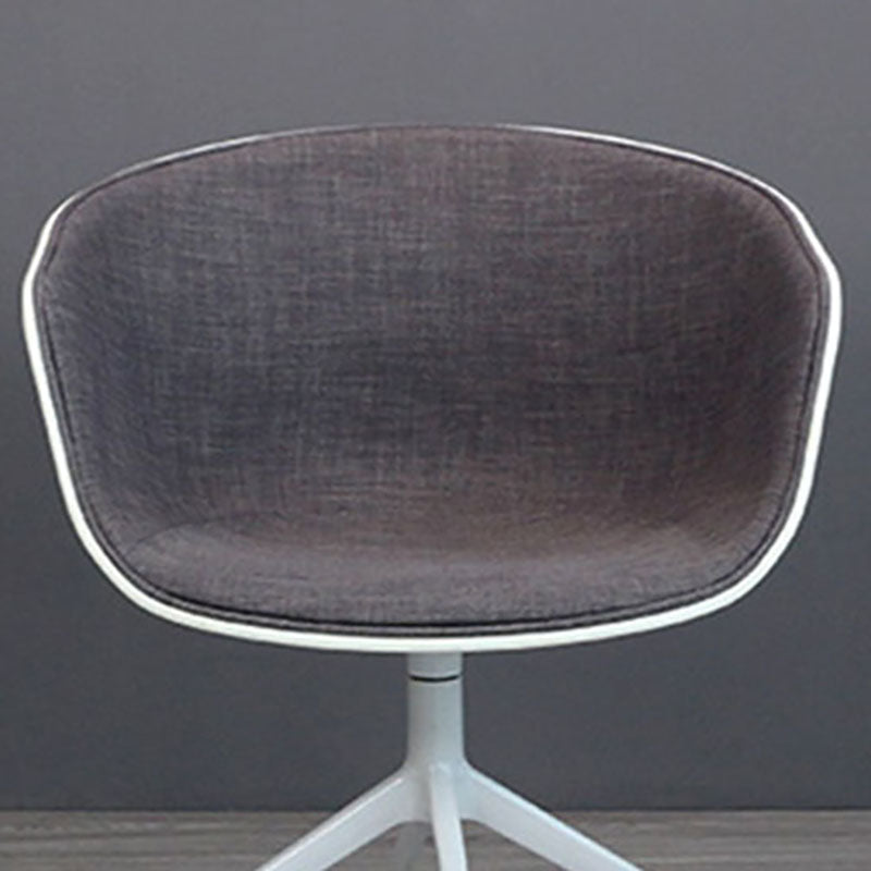 Swivel Plastic Dining Room Arm Chair Modern Solid Back Dining Chair Clearhalo ' kitchen&dining_furn' 'Dining Chairs' 'Dining Tables & Seating' 'dining_chair' 'furn' 'furn_dining_chair' 'Furniture' 'furniture_dining_chair' 'Kitchen & Dining Furniture' 'kitchen' 4481039