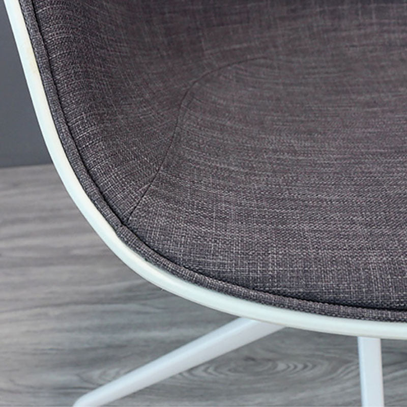 Swivel Plastic Dining Room Arm Chair Modern Solid Back Dining Chair Clearhalo ' kitchen&dining_furn' 'Dining Chairs' 'Dining Tables & Seating' 'dining_chair' 'furn' 'furn_dining_chair' 'Furniture' 'furniture_dining_chair' 'Kitchen & Dining Furniture' 'kitchen' 4481041