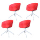 Swivel Plastic Dining Room Arm Chair Modern Solid Back Dining Chair Red 4 Piece Set Clearhalo ' kitchen&dining_furn' 'Dining Chairs' 'Dining Tables & Seating' 'dining_chair' 'furn' 'furn_dining_chair' 'Furniture' 'furniture_dining_chair' 'Kitchen & Dining Furniture' 'kitchen' 4481043