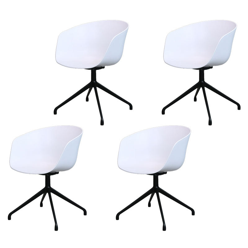 Swivel Plastic Dining Room Arm Chair Modern Solid Back Dining Chair 4 Piece Set Clearhalo ' kitchen&dining_furn' 'Dining Chairs' 'Dining Tables & Seating' 'dining_chair' 'furn' 'furn_dining_chair' 'Furniture' 'furniture_dining_chair' 'Kitchen & Dining Furniture' 'kitchen' 4481047