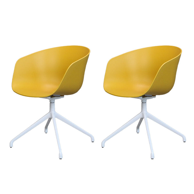 Swivel Plastic Dining Room Arm Chair Modern Solid Back Dining Chair Ginger 2 Piece Set Clearhalo ' kitchen&dining_furn' 'Dining Chairs' 'Dining Tables & Seating' 'dining_chair' 'furn' 'furn_dining_chair' 'Furniture' 'furniture_dining_chair' 'Kitchen & Dining Furniture' 'kitchen' 4481048