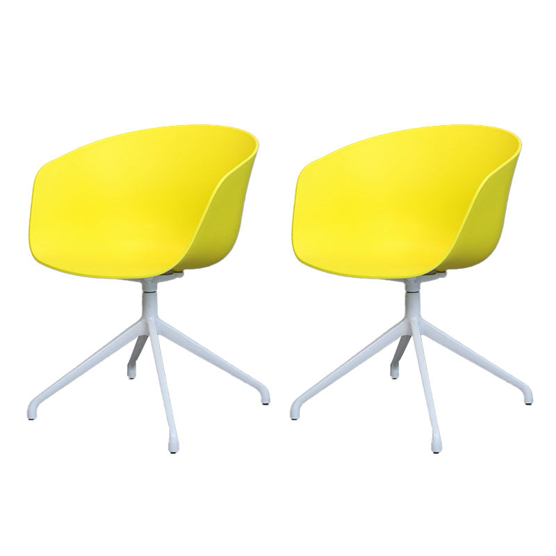 Swivel Plastic Dining Room Arm Chair Modern Solid Back Dining Chair Golden 2 Piece Set Clearhalo ' kitchen&dining_furn' 'Dining Chairs' 'Dining Tables & Seating' 'dining_chair' 'furn' 'furn_dining_chair' 'Furniture' 'furniture_dining_chair' 'Kitchen & Dining Furniture' 'kitchen' 4481052