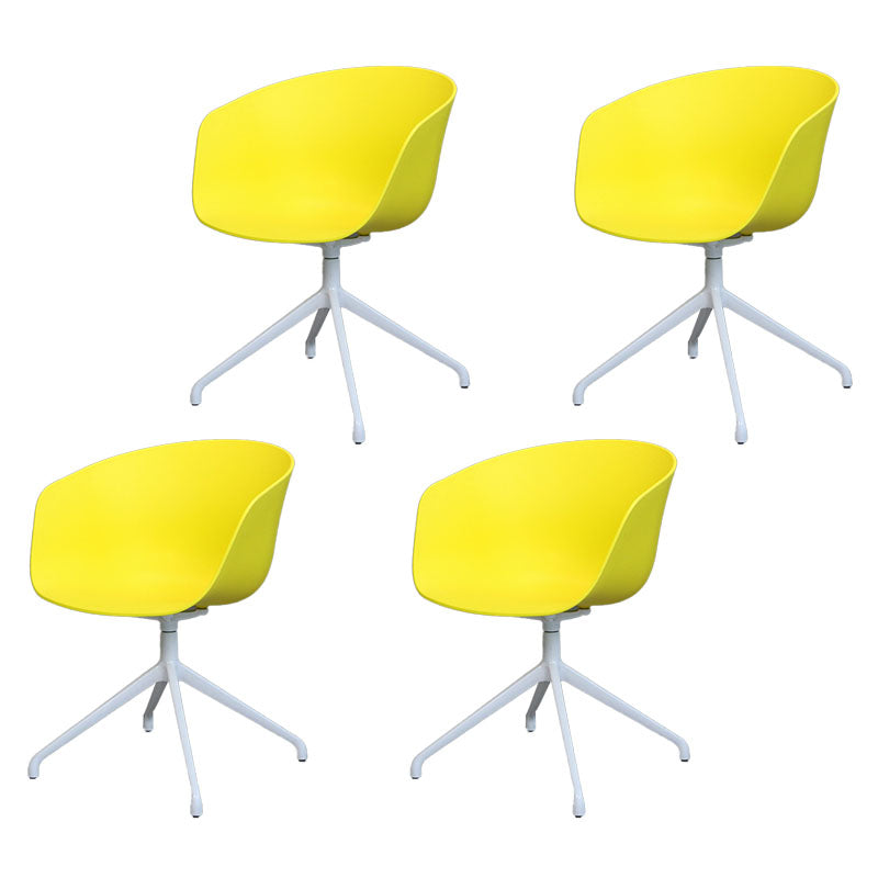 Swivel Plastic Dining Room Arm Chair Modern Solid Back Dining Chair Golden 4 Piece Set Clearhalo ' kitchen&dining_furn' 'Dining Chairs' 'Dining Tables & Seating' 'dining_chair' 'furn' 'furn_dining_chair' 'Furniture' 'furniture_dining_chair' 'Kitchen & Dining Furniture' 'kitchen' 4481053