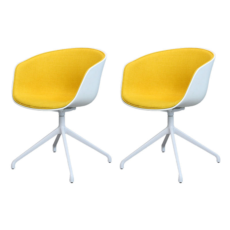 Swivel Plastic Dining Room Arm Chair Modern Solid Back Dining Chair Light Yellow 2 Piece Set Clearhalo ' kitchen&dining_furn' 'Dining Chairs' 'Dining Tables & Seating' 'dining_chair' 'furn' 'furn_dining_chair' 'Furniture' 'furniture_dining_chair' 'Kitchen & Dining Furniture' 'kitchen' 4481061