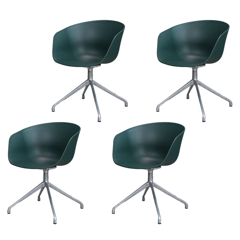 Swivel Plastic Dining Room Arm Chair Modern Solid Back Dining Chair Aqua 4 Piece Set Clearhalo ' kitchen&dining_furn' 'Dining Chairs' 'Dining Tables & Seating' 'dining_chair' 'furn' 'furn_dining_chair' 'Furniture' 'furniture_dining_chair' 'Kitchen & Dining Furniture' 'kitchen' 4481064