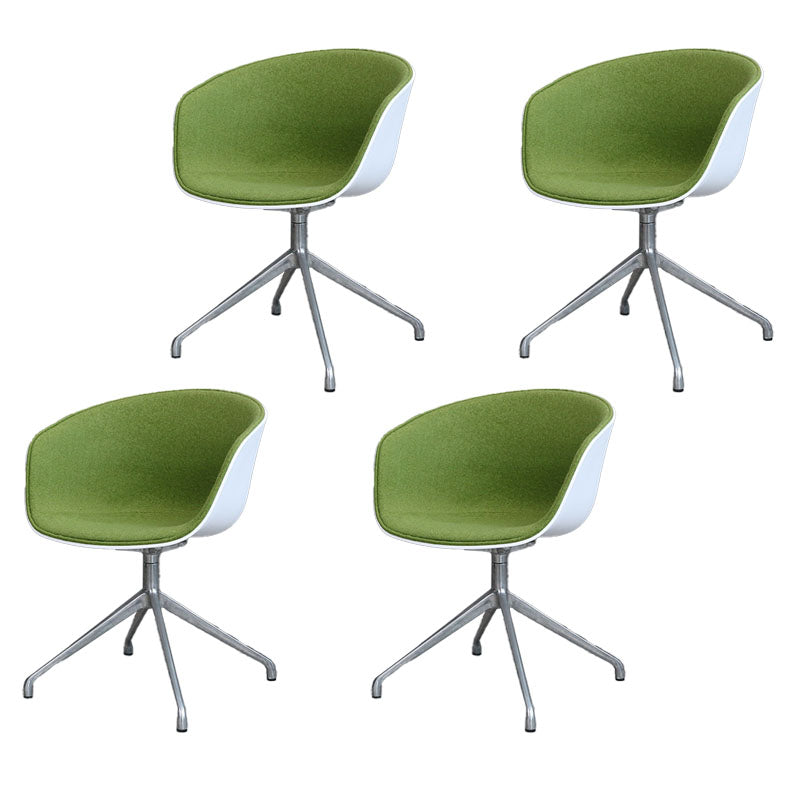 Swivel Plastic Dining Room Arm Chair Modern Solid Back Dining Chair Army Green 4 Piece Set Clearhalo ' kitchen&dining_furn' 'Dining Chairs' 'Dining Tables & Seating' 'dining_chair' 'furn' 'furn_dining_chair' 'Furniture' 'furniture_dining_chair' 'Kitchen & Dining Furniture' 'kitchen' 4481066