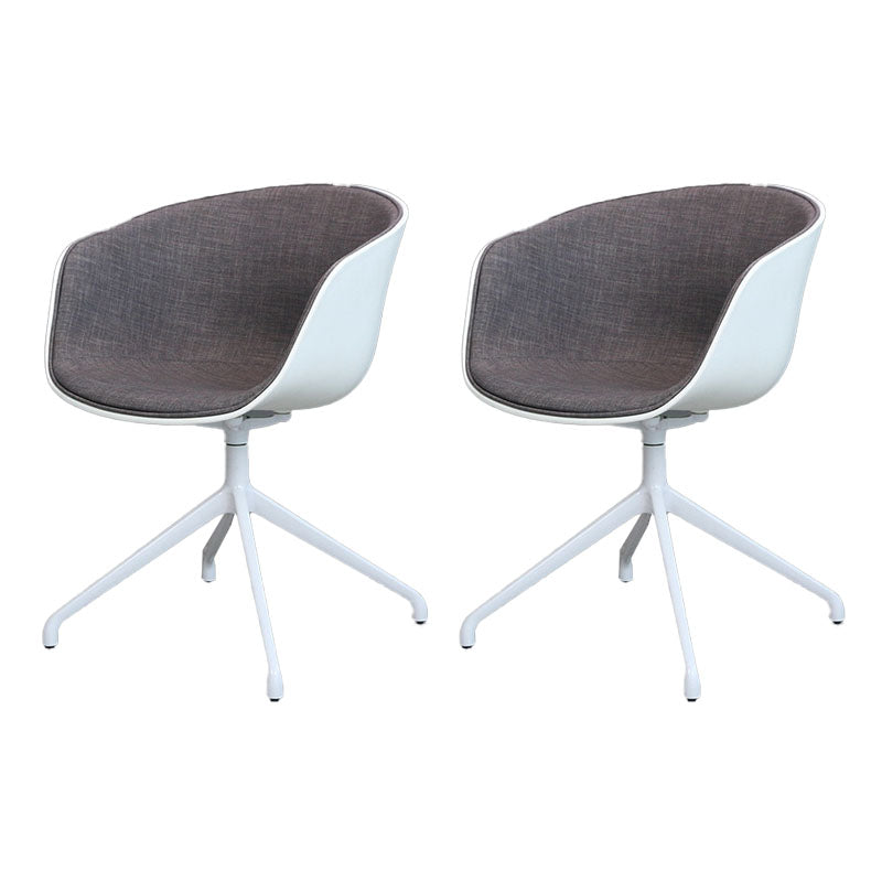 Swivel Plastic Dining Room Arm Chair Modern Solid Back Dining Chair Smoke Gray 2 Piece Set Clearhalo ' kitchen&dining_furn' 'Dining Chairs' 'Dining Tables & Seating' 'dining_chair' 'furn' 'furn_dining_chair' 'Furniture' 'furniture_dining_chair' 'Kitchen & Dining Furniture' 'kitchen' 4481071