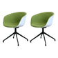 Swivel Plastic Dining Room Arm Chair Modern Solid Back Dining Chair Lake Green 2 Piece Set Clearhalo ' kitchen&dining_furn' 'Dining Chairs' 'Dining Tables & Seating' 'dining_chair' 'furn' 'furn_dining_chair' 'Furniture' 'furniture_dining_chair' 'Kitchen & Dining Furniture' 'kitchen' 4481075