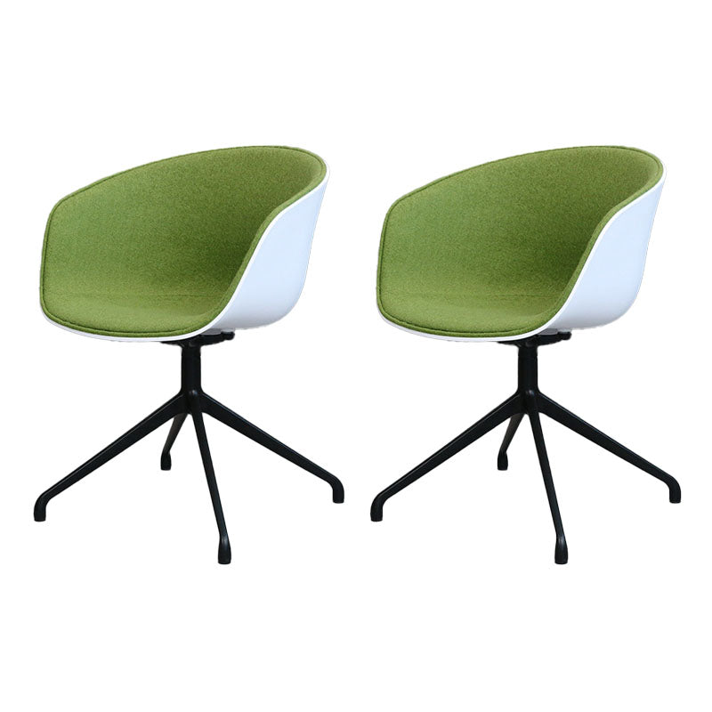 Swivel Plastic Dining Room Arm Chair Modern Solid Back Dining Chair Lake Green 2 Piece Set Clearhalo ' kitchen&dining_furn' 'Dining Chairs' 'Dining Tables & Seating' 'dining_chair' 'furn' 'furn_dining_chair' 'Furniture' 'furniture_dining_chair' 'Kitchen & Dining Furniture' 'kitchen' 4481075