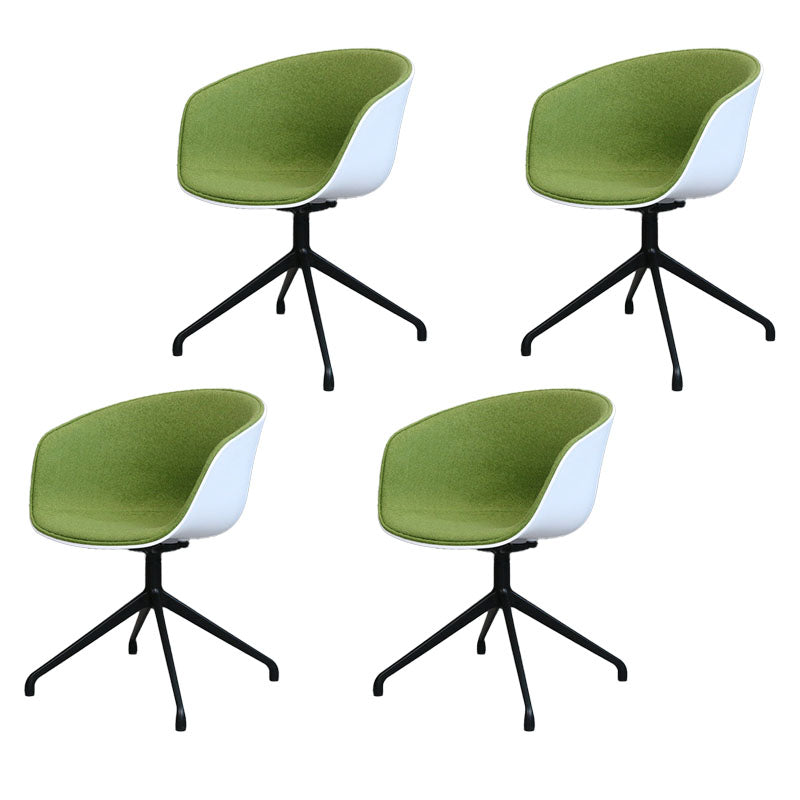 Swivel Plastic Dining Room Arm Chair Modern Solid Back Dining Chair Lake Green 4 Piece Set Clearhalo ' kitchen&dining_furn' 'Dining Chairs' 'Dining Tables & Seating' 'dining_chair' 'furn' 'furn_dining_chair' 'Furniture' 'furniture_dining_chair' 'Kitchen & Dining Furniture' 'kitchen' 4481076