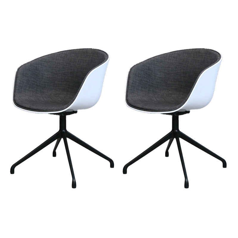 Swivel Plastic Dining Room Arm Chair Modern Solid Back Dining Chair Carbon 2 Piece Set Clearhalo ' kitchen&dining_furn' 'Dining Chairs' 'Dining Tables & Seating' 'dining_chair' 'furn' 'furn_dining_chair' 'Furniture' 'furniture_dining_chair' 'Kitchen & Dining Furniture' 'kitchen' 4481079