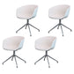 Swivel Plastic Dining Room Arm Chair Modern Solid Back Dining Chair Off-White 4 Piece Set Clearhalo ' kitchen&dining_furn' 'Dining Chairs' 'Dining Tables & Seating' 'dining_chair' 'furn' 'furn_dining_chair' 'Furniture' 'furniture_dining_chair' 'Kitchen & Dining Furniture' 'kitchen' 4481082