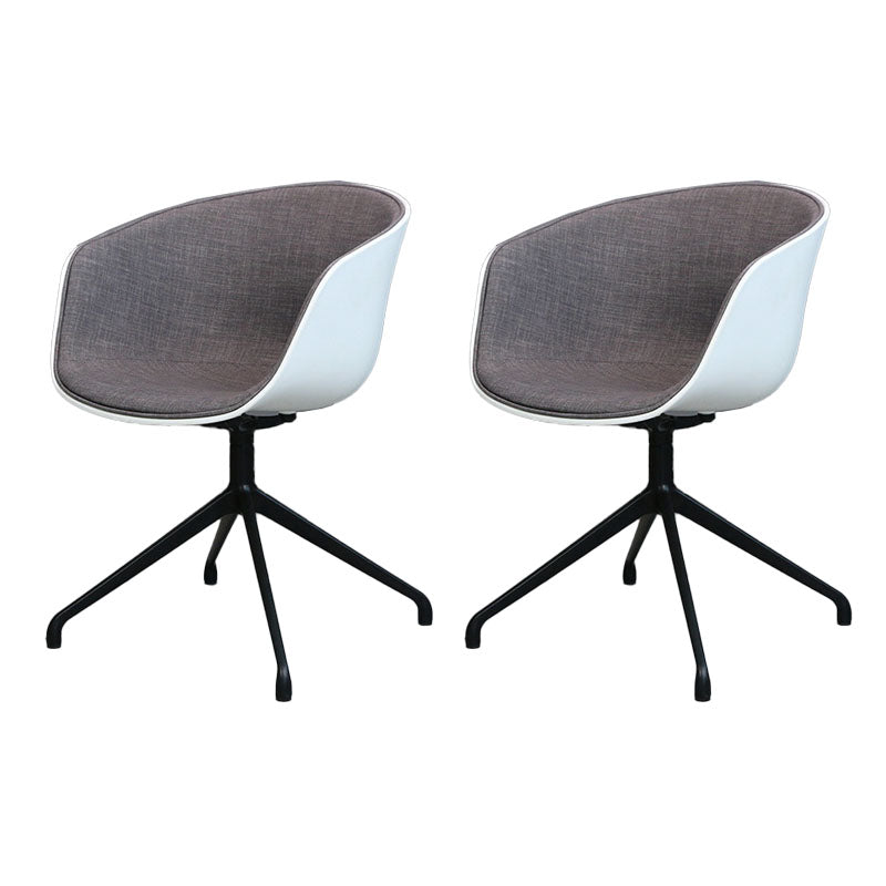 Swivel Plastic Dining Room Arm Chair Modern Solid Back Dining Chair Pewter 2 Piece Set Clearhalo ' kitchen&dining_furn' 'Dining Chairs' 'Dining Tables & Seating' 'dining_chair' 'furn' 'furn_dining_chair' 'Furniture' 'furniture_dining_chair' 'Kitchen & Dining Furniture' 'kitchen' 4481083