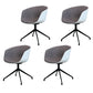 Swivel Plastic Dining Room Arm Chair Modern Solid Back Dining Chair Pewter 4 Piece Set Clearhalo ' kitchen&dining_furn' 'Dining Chairs' 'Dining Tables & Seating' 'dining_chair' 'furn' 'furn_dining_chair' 'Furniture' 'furniture_dining_chair' 'Kitchen & Dining Furniture' 'kitchen' 4481084