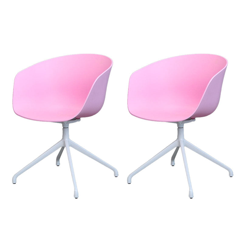 Swivel Plastic Dining Room Arm Chair Modern Solid Back Dining Chair Rose Bloom 2 Piece Set Clearhalo ' kitchen&dining_furn' 'Dining Chairs' 'Dining Tables & Seating' 'dining_chair' 'furn' 'furn_dining_chair' 'Furniture' 'furniture_dining_chair' 'Kitchen & Dining Furniture' 'kitchen' 4481085