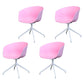 Swivel Plastic Dining Room Arm Chair Modern Solid Back Dining Chair Rose Bloom 4 Piece Set Clearhalo ' kitchen&dining_furn' 'Dining Chairs' 'Dining Tables & Seating' 'dining_chair' 'furn' 'furn_dining_chair' 'Furniture' 'furniture_dining_chair' 'Kitchen & Dining Furniture' 'kitchen' 4481086