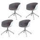 Swivel Plastic Dining Room Arm Chair Modern Solid Back Dining Chair Gray-White 4 Piece Set Clearhalo ' kitchen&dining_furn' 'Dining Chairs' 'Dining Tables & Seating' 'dining_chair' 'furn' 'furn_dining_chair' 'Furniture' 'furniture_dining_chair' 'Kitchen & Dining Furniture' 'kitchen' 4481088
