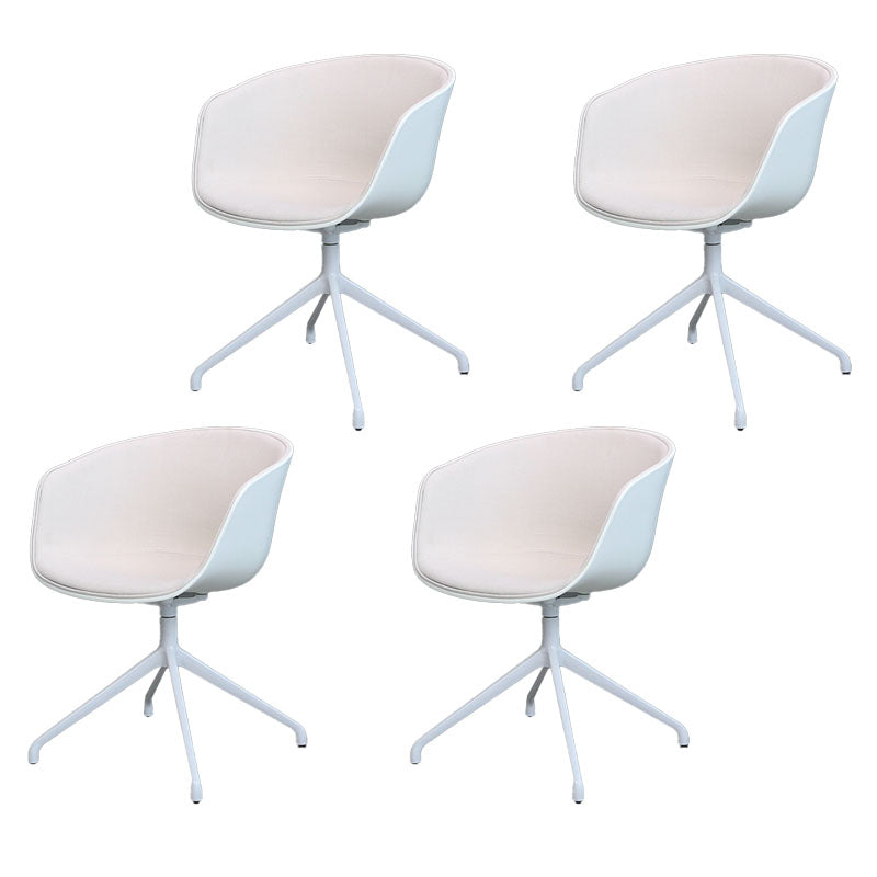 Swivel Plastic Dining Room Arm Chair Modern Solid Back Dining Chair Beige 4 Piece Set Clearhalo ' kitchen&dining_furn' 'Dining Chairs' 'Dining Tables & Seating' 'dining_chair' 'furn' 'furn_dining_chair' 'Furniture' 'furniture_dining_chair' 'Kitchen & Dining Furniture' 'kitchen' 4481090