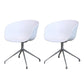 Swivel Plastic Dining Room Arm Chair Modern Solid Back Dining Chair Ivory 2 Piece Set Clearhalo ' kitchen&dining_furn' 'Dining Chairs' 'Dining Tables & Seating' 'dining_chair' 'furn' 'furn_dining_chair' 'Furniture' 'furniture_dining_chair' 'Kitchen & Dining Furniture' 'kitchen' 4481095