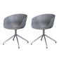 Swivel Plastic Dining Room Arm Chair Modern Solid Back Dining Chair Light Gray 2 Piece Set Clearhalo ' kitchen&dining_furn' 'Dining Chairs' 'Dining Tables & Seating' 'dining_chair' 'furn' 'furn_dining_chair' 'Furniture' 'furniture_dining_chair' 'Kitchen & Dining Furniture' 'kitchen' 4481097