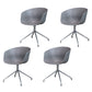 Swivel Plastic Dining Room Arm Chair Modern Solid Back Dining Chair Light Gray 4 Piece Set Clearhalo ' kitchen&dining_furn' 'Dining Chairs' 'Dining Tables & Seating' 'dining_chair' 'furn' 'furn_dining_chair' 'Furniture' 'furniture_dining_chair' 'Kitchen & Dining Furniture' 'kitchen' 4481098